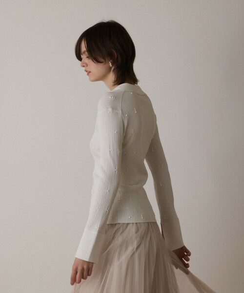 GRACE CONTINENTAL / グレースコンチネンタル ニット・セーター | ビジューリブニットトップ | 詳細4