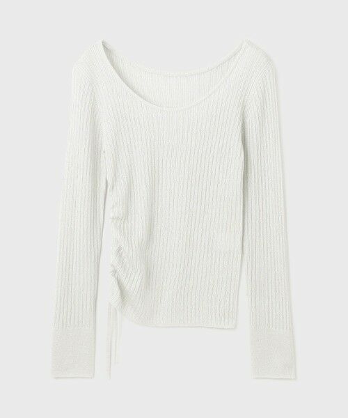 GRACE CONTINENTAL / グレースコンチネンタル カットソー | ラメリブクルーネックトップ | 詳細8