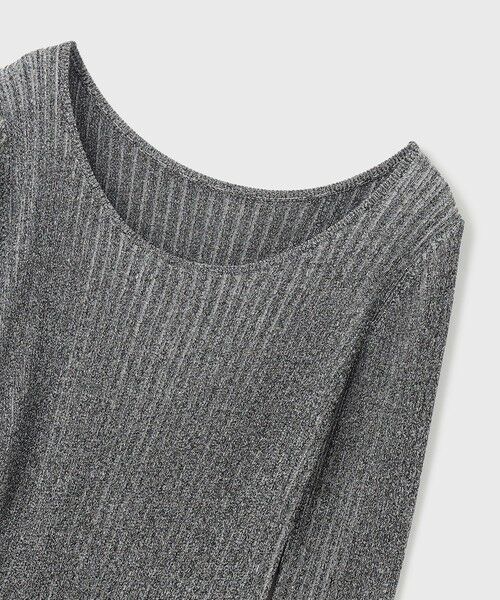 GRACE CONTINENTAL / グレースコンチネンタル カットソー | ラメリブクルーネックトップ | 詳細18