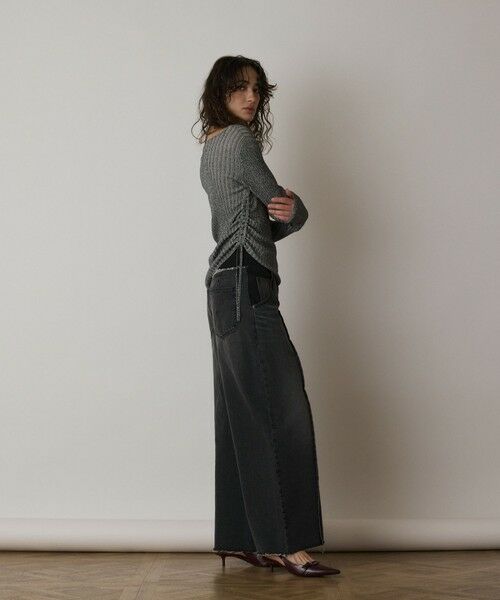 GRACE CONTINENTAL / グレースコンチネンタル カットソー | ラメリブクルーネックトップ | 詳細11