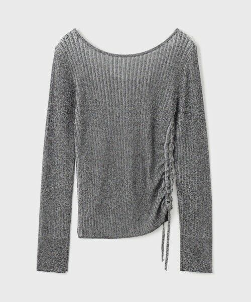 GRACE CONTINENTAL / グレースコンチネンタル カットソー | ラメリブクルーネックトップ | 詳細16