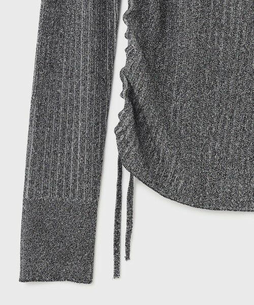 GRACE CONTINENTAL / グレースコンチネンタル カットソー | ラメリブクルーネックトップ | 詳細17