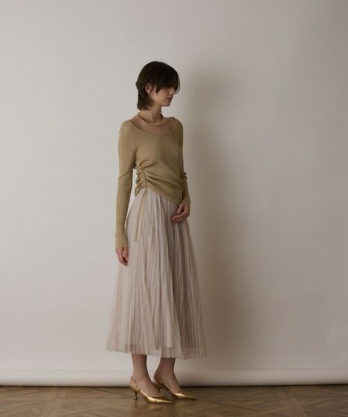 GRACE CONTINENTAL / グレースコンチネンタル カットソー | ラメリブクルーネックトップ | 詳細21