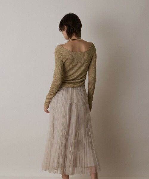 GRACE CONTINENTAL / グレースコンチネンタル カットソー | ラメリブクルーネックトップ | 詳細22