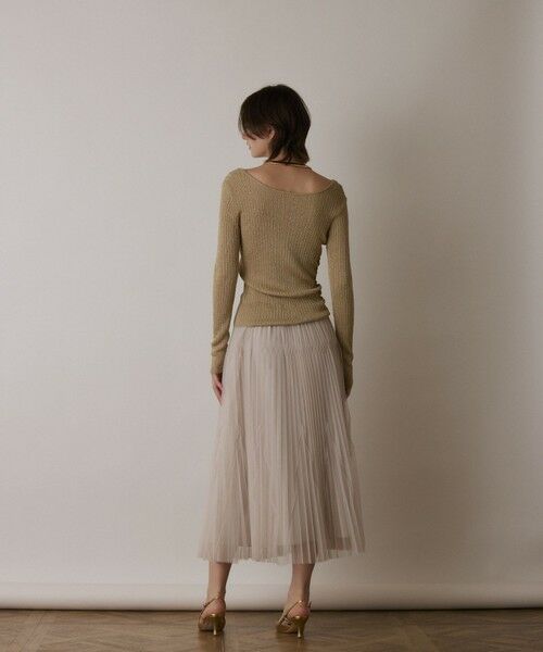 GRACE CONTINENTAL / グレースコンチネンタル カットソー | ラメリブクルーネックトップ | 詳細24