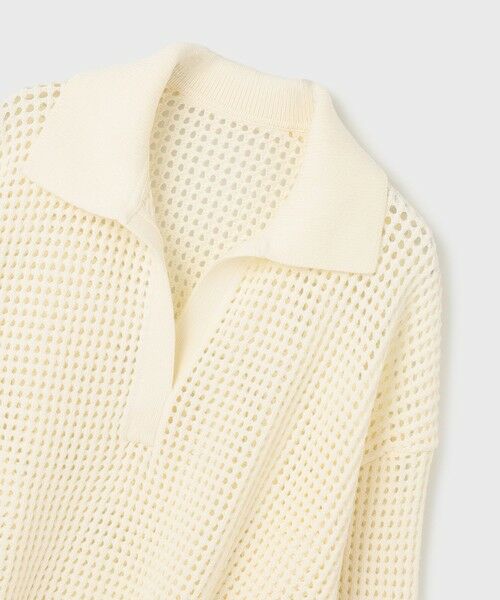 GRACE CONTINENTAL / グレースコンチネンタル ニット・セーター | メッシュVネックニットトップ | 詳細12