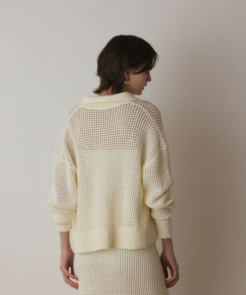 GRACE CONTINENTAL / グレースコンチネンタル ニット・セーター | メッシュVネックニットトップ | 詳細4