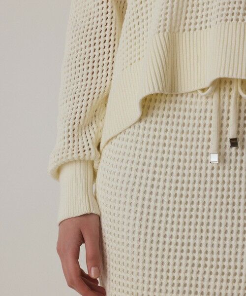 GRACE CONTINENTAL / グレースコンチネンタル ニット・セーター | メッシュVネックニットトップ | 詳細7