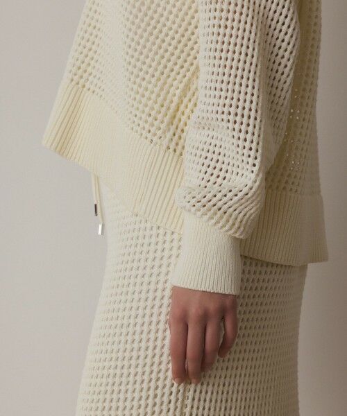 GRACE CONTINENTAL / グレースコンチネンタル ニット・セーター | メッシュVネックニットトップ | 詳細8