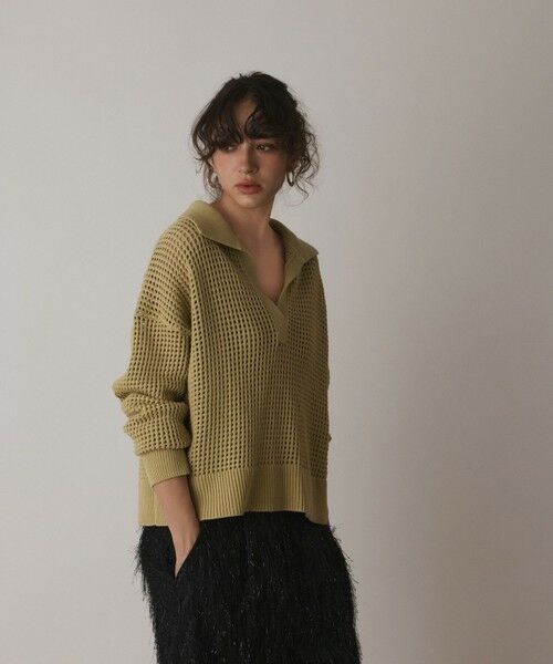 GRACE CONTINENTAL / グレースコンチネンタル アルパカメッシュニットトップ アルパカメッシュニットトップ / GRACE CONTINENTAL | GRACE