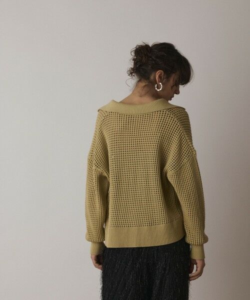 GRACE CONTINENTAL / グレースコンチネンタル ニット・セーター | メッシュVネックニットトップ | 詳細20
