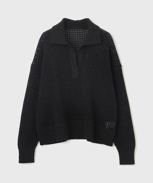 GRACE CONTINENTAL / グレースコンチネンタル メッシュVネックニットトップ メッシュVネックニットトップ / GRACE CONTINENTAL | GRACE