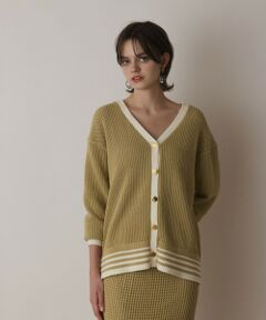 GRACE CONTINENTAL / グレースコンチネンタル カーディガン・ボレロ | メッシュラインニットカーディガン