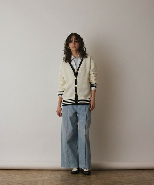 GRACE CONTINENTAL / グレースコンチネンタル カーディガン・ボレロ | メッシュラインニットカーディガン | 詳細1