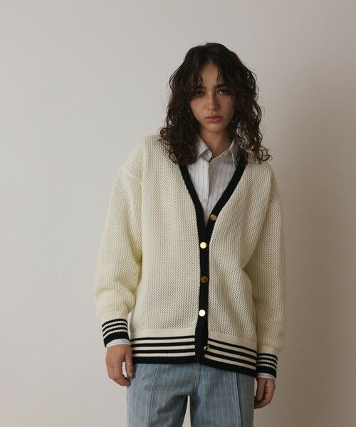 GRACE CONTINENTAL / グレースコンチネンタル カーディガン・ボレロ | メッシュラインニットカーディガン | 詳細5