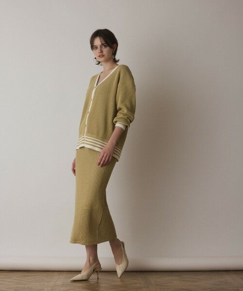 GRACE CONTINENTAL / グレースコンチネンタル カーディガン・ボレロ | メッシュラインニットカーディガン | 詳細13