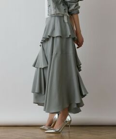 GRACE CONTINENTAL / グレースコンチネンタル ミニ・ひざ丈スカート | イレヘムサテンスカート