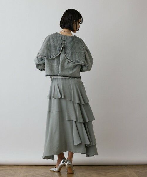 GRACE CONTINENTAL / グレースコンチネンタル ミニ・ひざ丈スカート | イレヘムサテンスカート | 詳細2