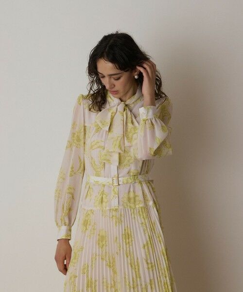 GRACE CONTINENTAL / グレースコンチネンタル ロング・マキシ丈ワンピース | フラワープリントプリーツワンピース | 詳細10