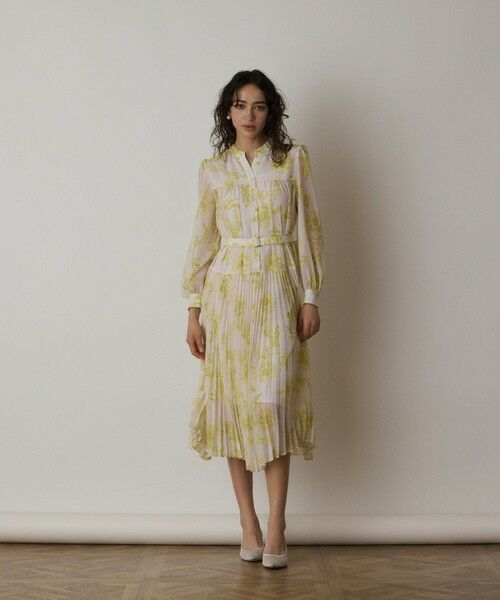 GRACE CONTINENTAL / グレースコンチネンタル ロング・マキシ丈ワンピース | フラワープリントプリーツワンピース | 詳細13