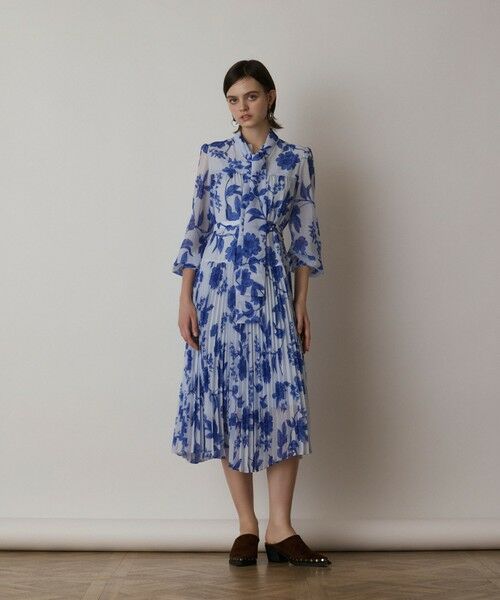 GRACE CONTINENTAL / グレースコンチネンタル ロング・マキシ丈ワンピース | フラワープリントプリーツワンピース | 詳細19