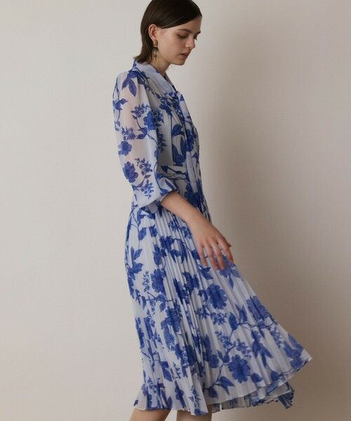 GRACE CONTINENTAL / グレースコンチネンタル ロング・マキシ丈ワンピース | フラワープリントプリーツワンピース | 詳細22