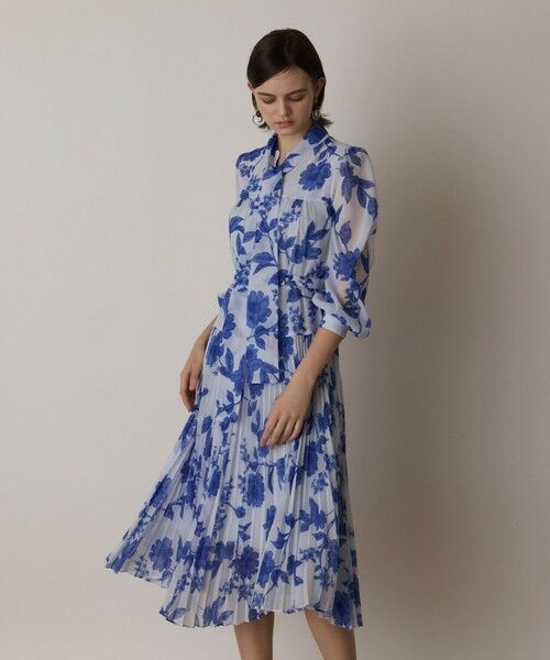 GRACE CONTINENTAL / グレースコンチネンタル ロング・マキシ丈ワンピース | フラワープリントプリーツワンピース | 詳細23