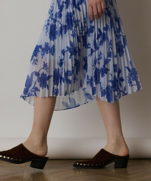 GRACE CONTINENTAL / グレースコンチネンタル ロング・マキシ丈ワンピース | フラワープリントプリーツワンピース | 詳細29