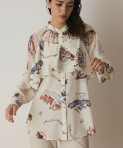 GRACE CONTINENTAL / グレースコンチネンタル シャツ・ブラウス | スーヴェニールプリントブラウス