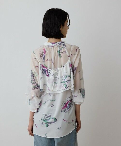 新品　グレースコンチネンタル　ブラウス カサブランカプリントトップス カサブランカプリントトップ / GRACE CONTINENTAL | GRACE