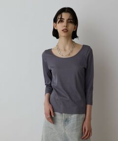 GRACE CONTINENTAL / グレースコンチネンタル その他トップス | テレコボートネックトップ