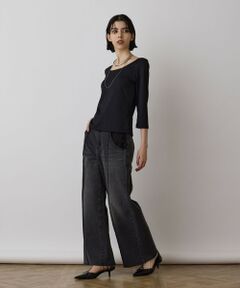 GRACE CONTINENTAL / グレースコンチネンタル その他トップス | テレコボートネックトップ