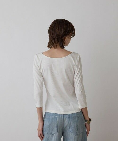 GRACE CONTINENTAL / グレースコンチネンタル その他トップス | テレコボートネックトップ | 詳細2