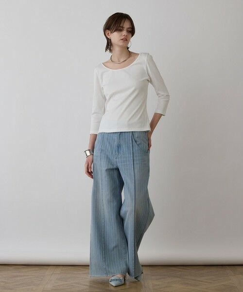 GRACE CONTINENTAL / グレースコンチネンタル その他トップス | テレコボートネックトップ | 詳細5