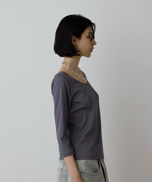 GRACE CONTINENTAL / グレースコンチネンタル その他トップス | テレコボートネックトップ | 詳細10