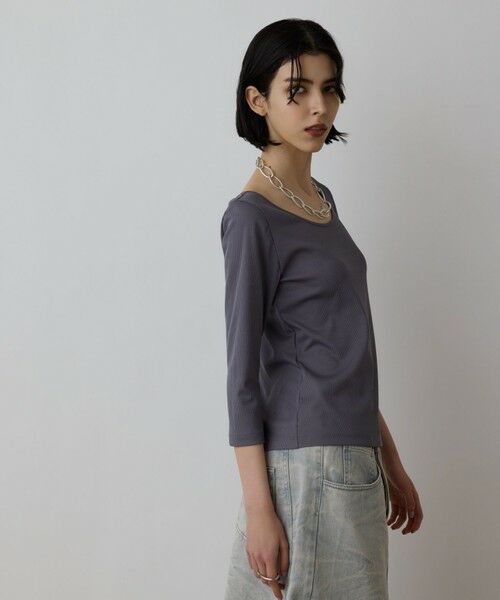 GRACE CONTINENTAL / グレースコンチネンタル その他トップス | テレコボートネックトップ | 詳細11