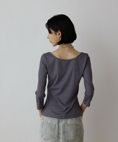 GRACE CONTINENTAL / グレースコンチネンタル その他トップス | テレコボートネックトップ | 詳細9
