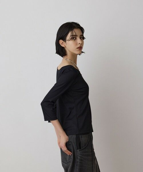 GRACE CONTINENTAL / グレースコンチネンタル その他トップス | テレコボートネックトップ | 詳細17