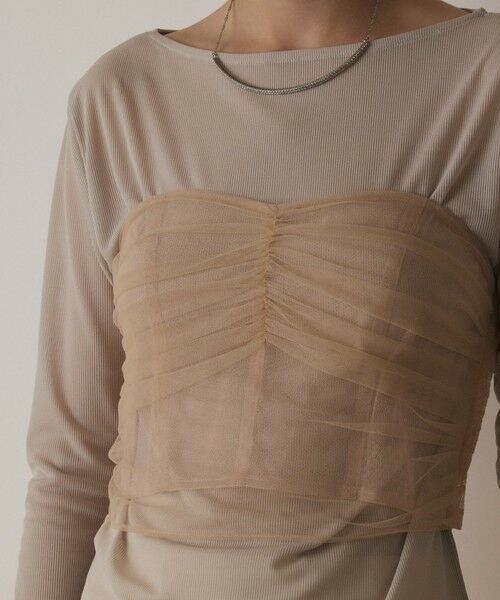 GRACE CONTINENTAL / グレースコンチネンタル キャミソール・チューブトップ | チュールベアトップ | 詳細5