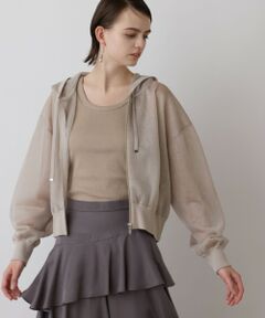 GRACE CONTINENTAL / グレースコンチネンタル パーカー | シアーニットパーカー