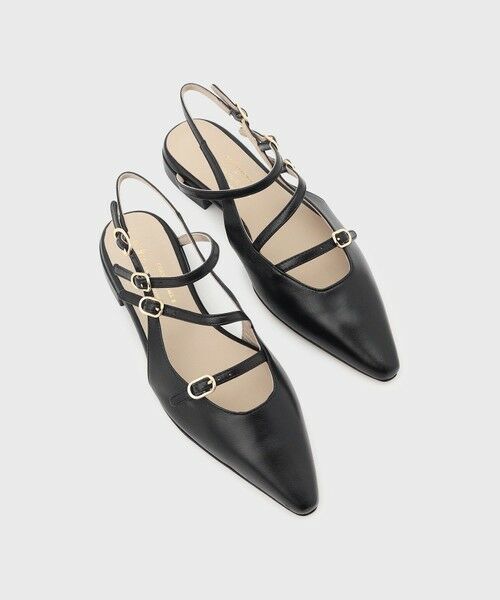 GRACE CONTINENTAL/グレースコンチネンタル CORSO ROMA ラインフラットサンダル ブラック 38 GRACE CONTINENTAL/グレースコンチネンタル CORSO ROMA ラインフラットサンダル ブラック 38