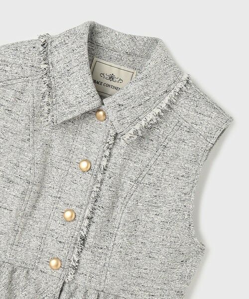GRACE CONTINENTAL / グレースコンチネンタル シャツ・ブラウス | ツイードフリンジジレ | 詳細13