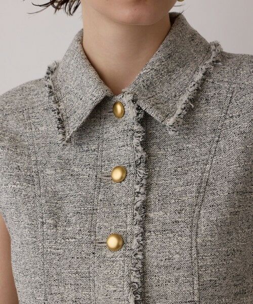 GRACE CONTINENTAL / グレースコンチネンタル シャツ・ブラウス | ツイードフリンジジレ | 詳細3