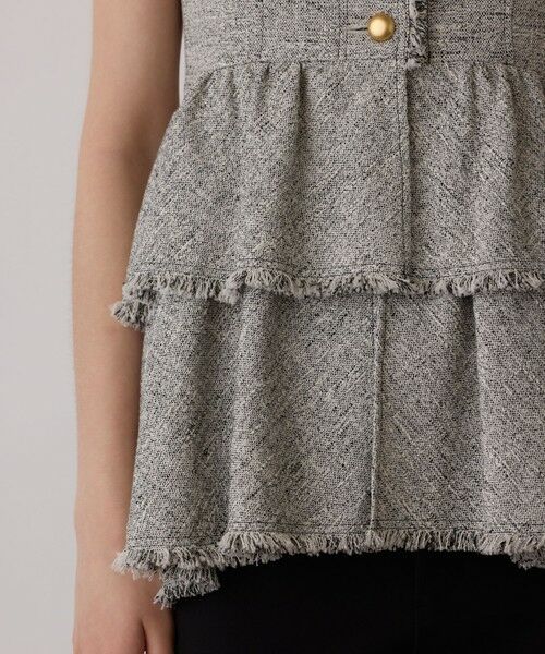 GRACE CONTINENTAL / グレースコンチネンタル シャツ・ブラウス | ツイードフリンジジレ | 詳細4