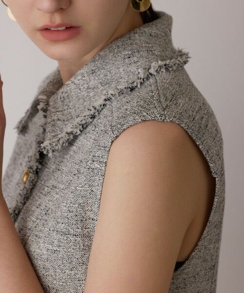 GRACE CONTINENTAL / グレースコンチネンタル シャツ・ブラウス | ツイードフリンジジレ | 詳細5