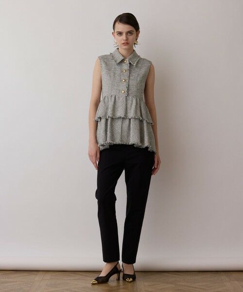 GRACE CONTINENTAL / グレースコンチネンタル シャツ・ブラウス | ツイードフリンジジレ | 詳細8