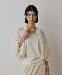 GRACE CONTINENTAL / グレースコンチネンタル ブルゾン | シアーニットバルーンジャケット