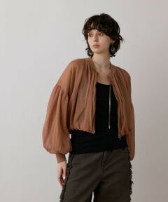 GRACE CONTINENTAL / グレースコンチネンタル ブルゾン | シアーニットバルーンジャケット