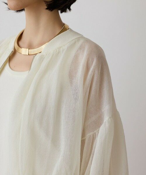 GRACE CONTINENTAL / グレースコンチネンタル ブルゾン | シアーニットバルーンジャケット | 詳細12