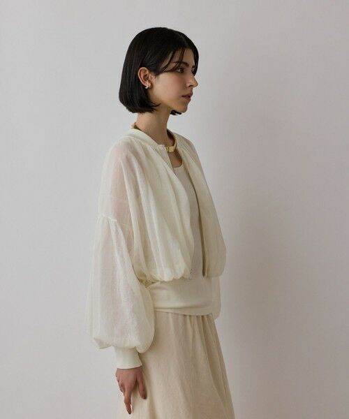 GRACE CONTINENTAL / グレースコンチネンタル ブルゾン | シアーニットバルーンジャケット | 詳細6